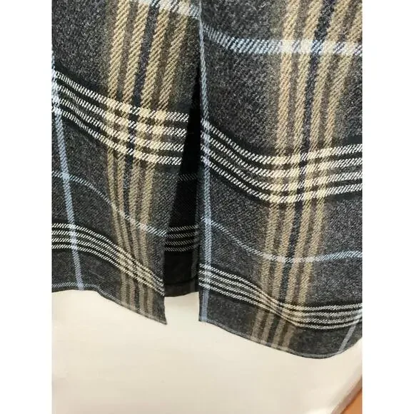 VTG Early 90s Plaid Tartan Maxi Skirt Grey Size 16 X-Large Wildlife Sportswear - Picture 4 of 6